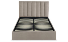Pack Lit-coffre Songe + Matelas Bedream 140x190cm Velours Taupe