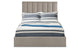 Lit coffre avec sommier relevable 140x190 cm coloris taupe