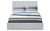 Lit coffre avec rangement et sommier relevable argent 160 cm