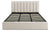 Lit coffre Astris avec sommier en tissu beige 180cm