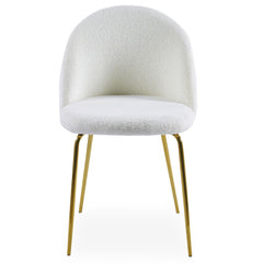 Lote de 4 sillas Argule en bouclé color crema