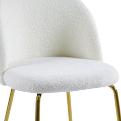 Lot de chaises Argule en tissu bouclette crème
