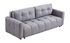 Canapé convertible 3 places Camus tissu gris clair