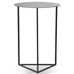 Table d'appoint Oliana Miroir et Métal Noir