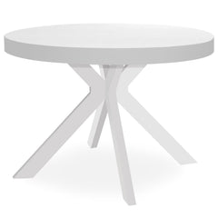 Table extensible ronde Aphista en blanc