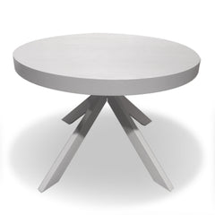 Table extensible ronde Aphista en blanc