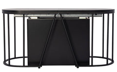 Banc extensible avec rangement rallonges intégré Tambor Noir 92-212cm