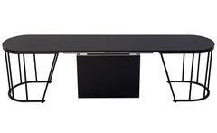 Banc extensible avec rangement rallonges intégré Tambor Noir 92-212cm