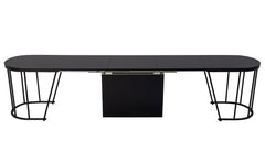 Banc extensible avec rangement rallonges intégré Tambor Noir 92-212cm