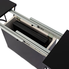 Banc extensible avec rangement rallonges intégré Tambor Noir 92-212cm