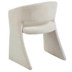 Lote de 2 sillas Ciges de tela bouclé color crema