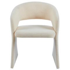 Lote de 2 sillas Ciges de tela bouclé color crema