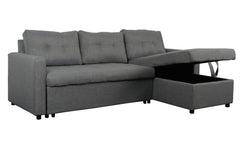 Canapé d'angle convertible Toledo Tissu Gris