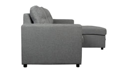 Canapé d'angle convertible Toledo Tissu Gris