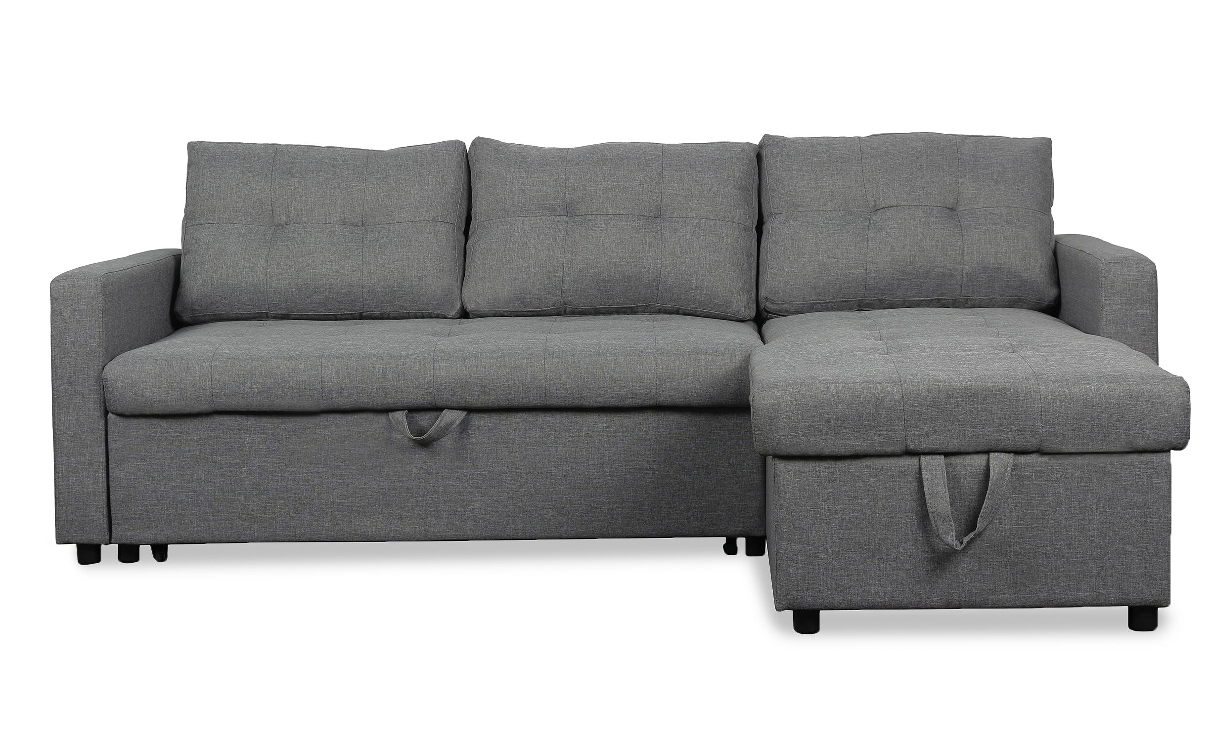 Canapé d'angle convertible Toledo Tissu Gris