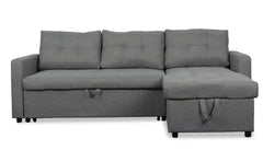 Canapé d'angle convertible Toledo Tissu Gris
