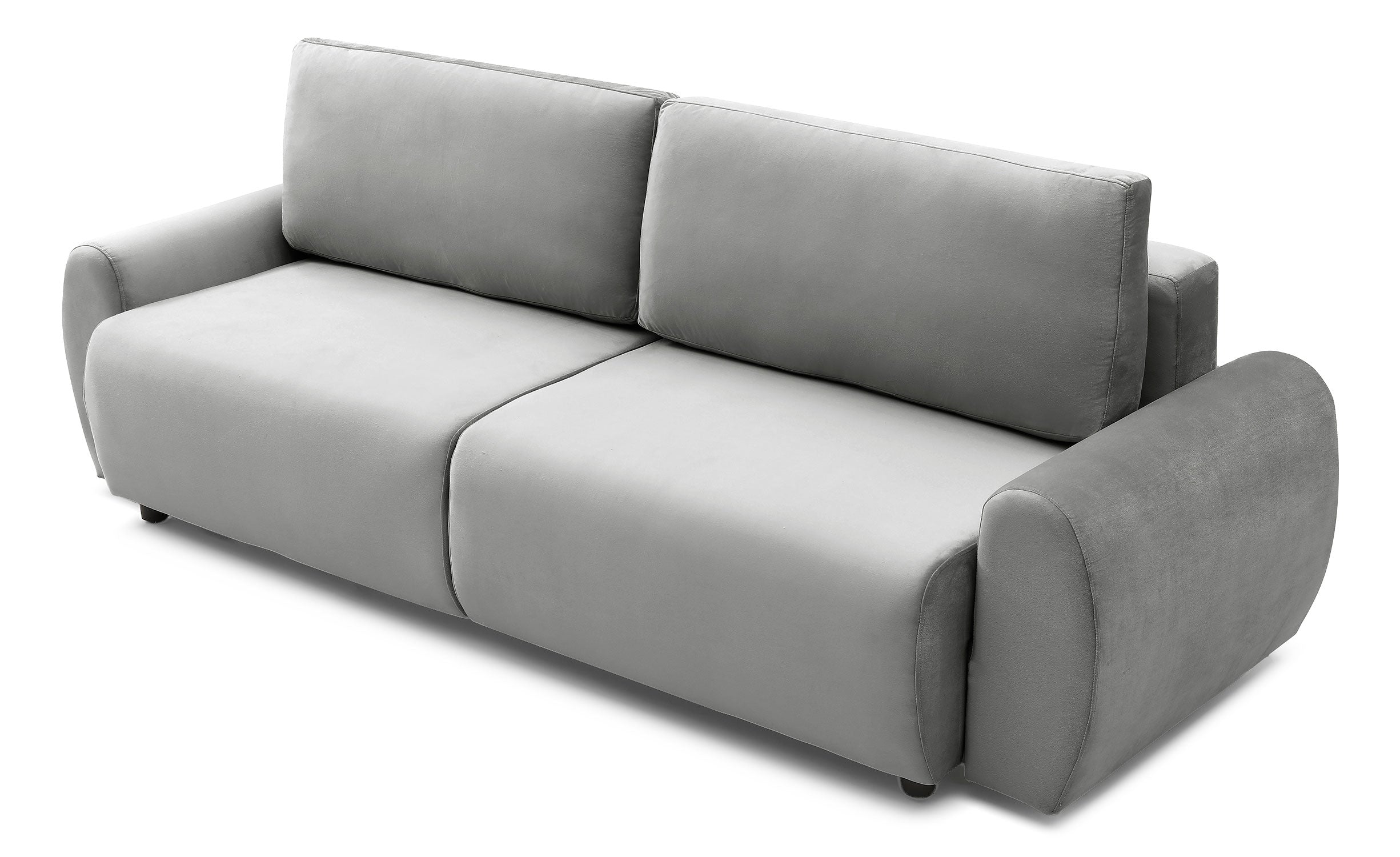 Canapé convertible 3 places Traviata Velours Gris