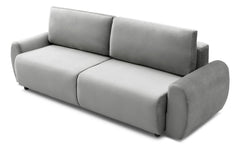 Canapé convertible 3 places Traviata Velours Gris