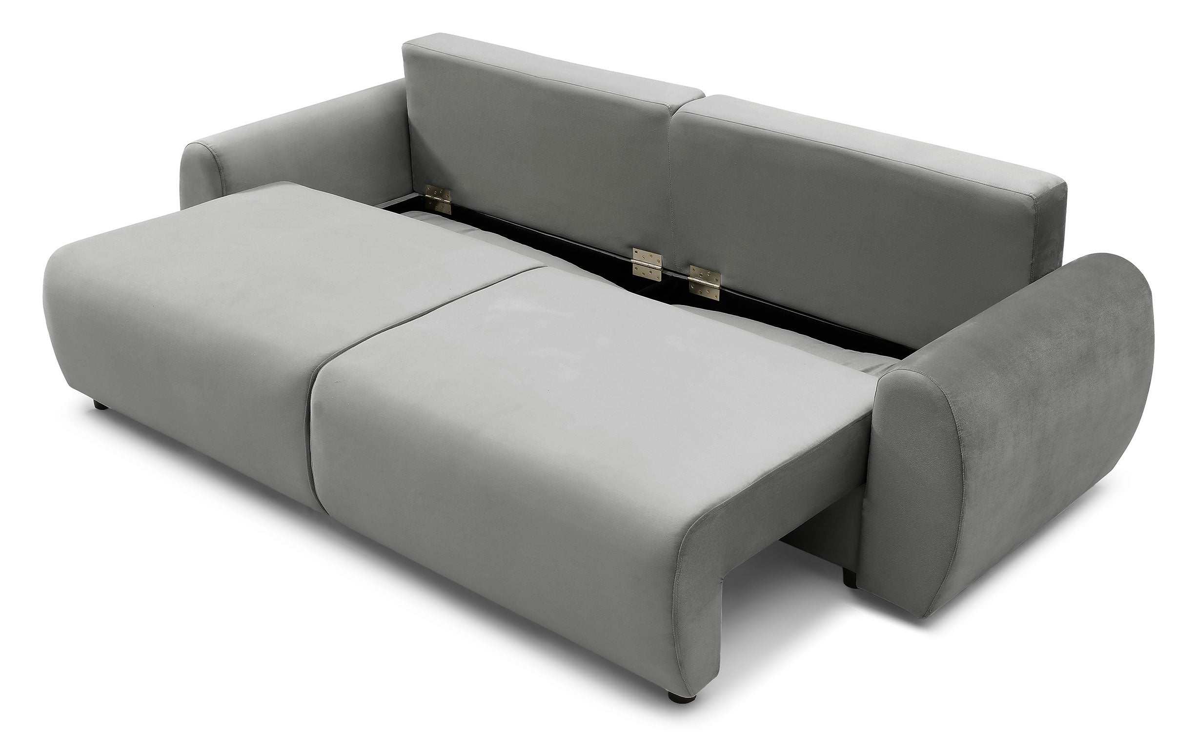 Canapé convertible 3 places Traviata Velours Gris