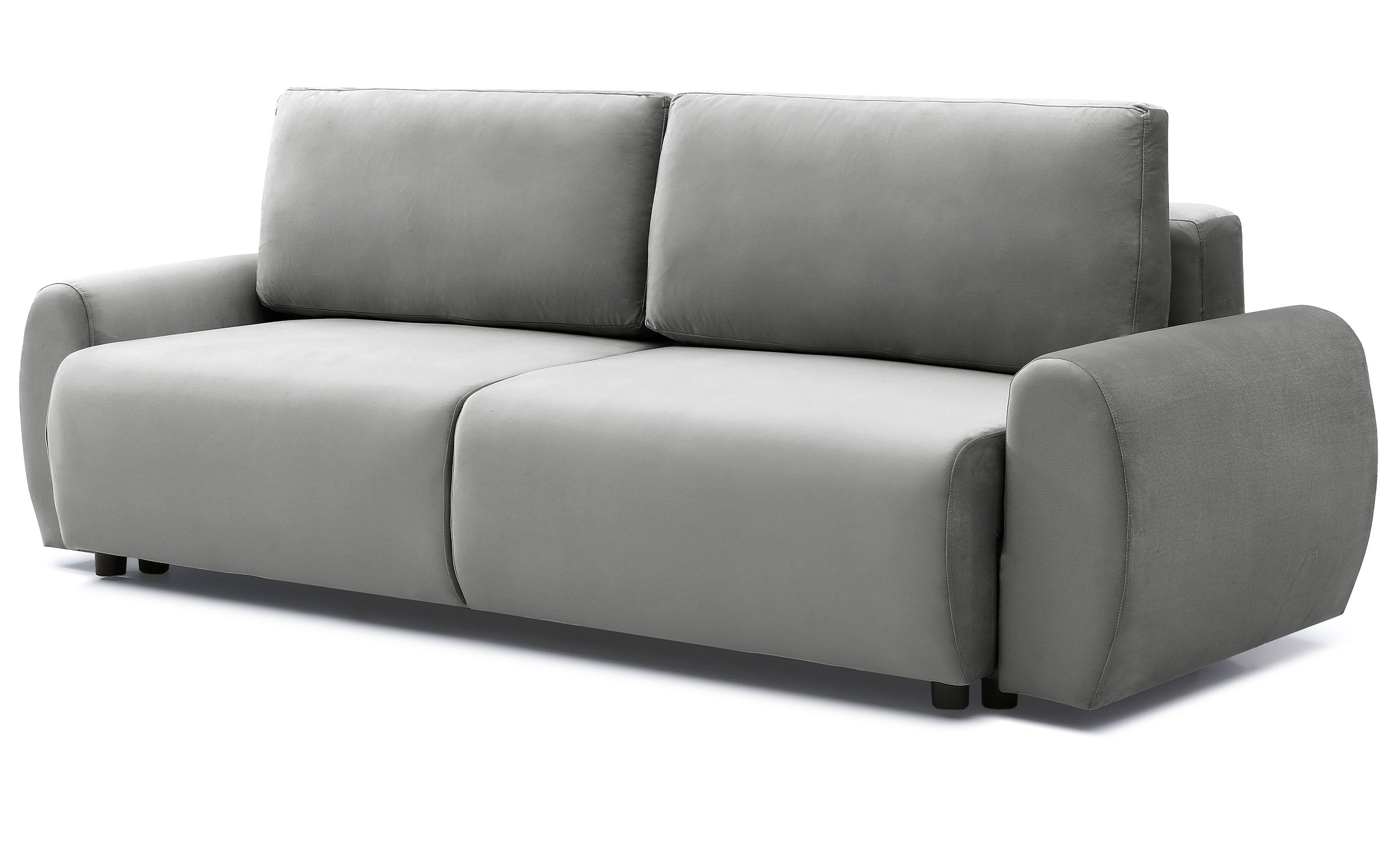 Canapé convertible 3 places Traviata Velours Gris