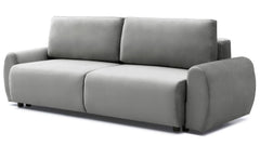 Canapé convertible 3 places Traviata Velours Gris