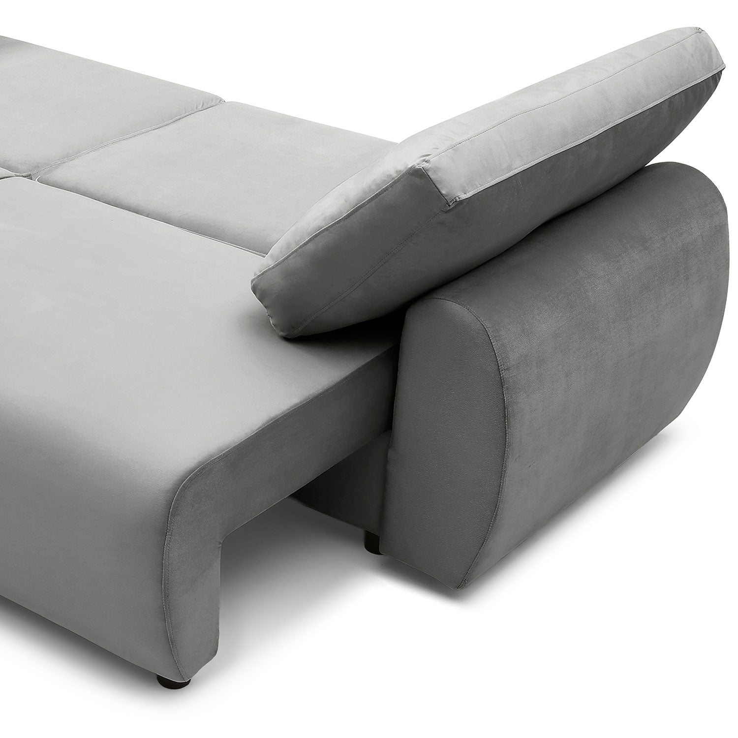 Canapé convertible 3 places Traviata Velours Gris
