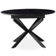 Mesa extensible Brigine de 160 cm con patas de araña y tapa de cerámica negra