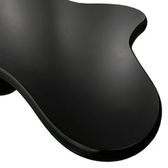 Mesa baja Capelma curvas naturales 69x100cm negro