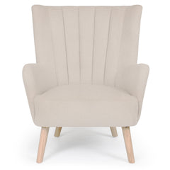 Fauteuil scandinave Vidal Tissu Bouclette Beige