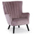 Sillón escandinavo Vidal de terciopelo color rosa