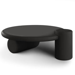 Table basse Abdeli ronde asymétrique noire 100cm