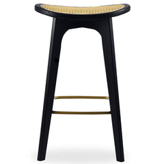 Tabouret de bar Yokori en cannage et Bambou Noir