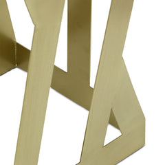 Ensemble de 3 tables d'appoint Zendaya en Verre fumé et Métal Or
