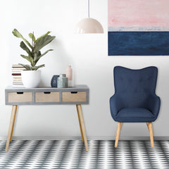 Fauteuil scandinave Klarys tissu Bleu