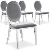 Lot de 4 verres en argenté pour table