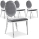 Lot de 4 verres en argenté pour table