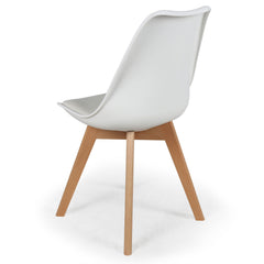 Lot de 2 chaises style scandinave Bovary Blanc