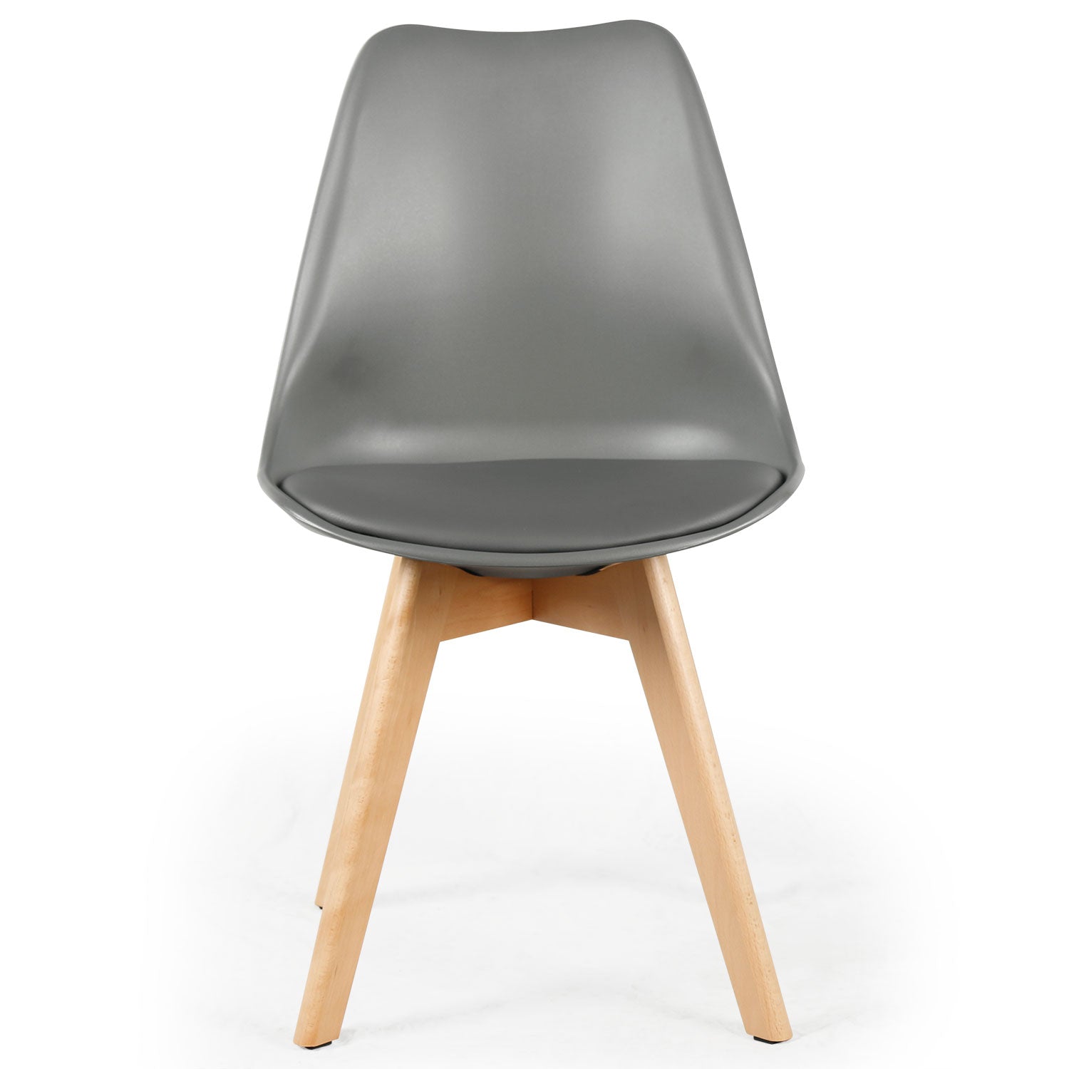 Lot de 2 chaises style scandinave Bovary gris