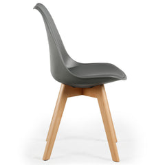 Lot de 2 chaises style scandinave Bovary gris