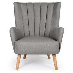 Fauteuil scandinave Vidal Gris